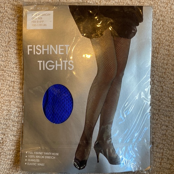 Women's blue fishnet tights never opened package - Picture 1 of 3